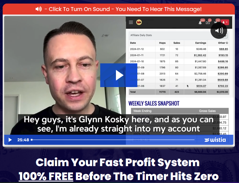 Warrior Plus Ad Fast Profit System