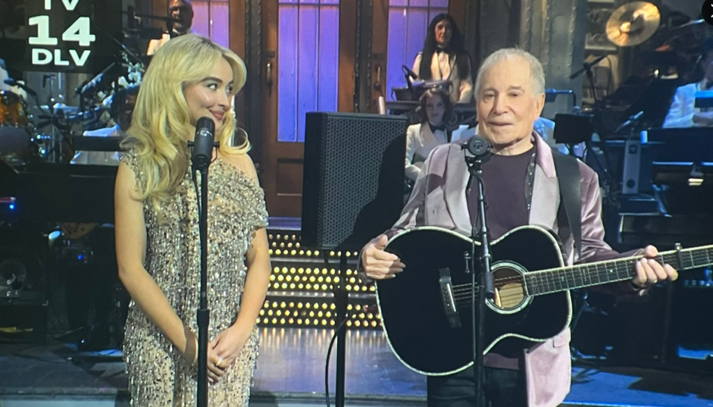 Homeward Bound" Opens SNL's 50th with Sabrina Carpenter and Paul Simon